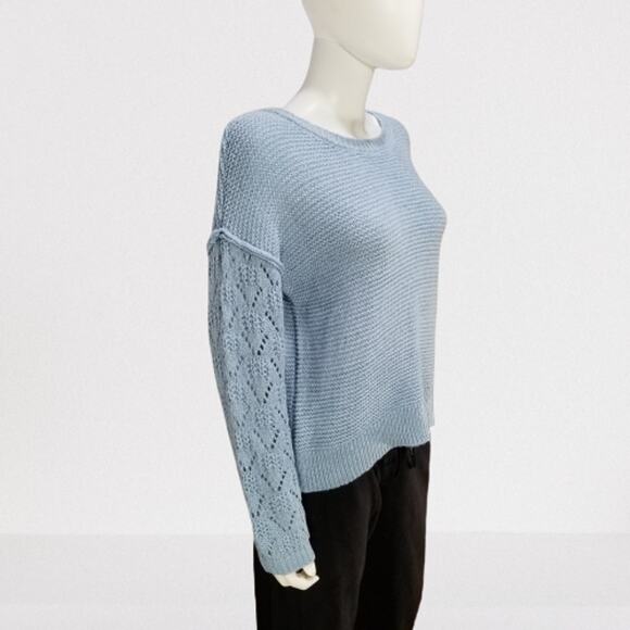 Knox Rose Women's Ice Blue Knit Pullover Sweater, Size: Medium, New - Picture 4 of 7